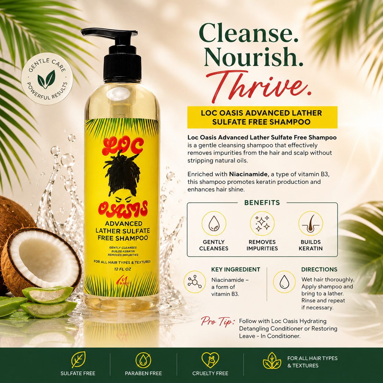Advanced Lather Sulfate Free Shampoo 12oz - Image 2