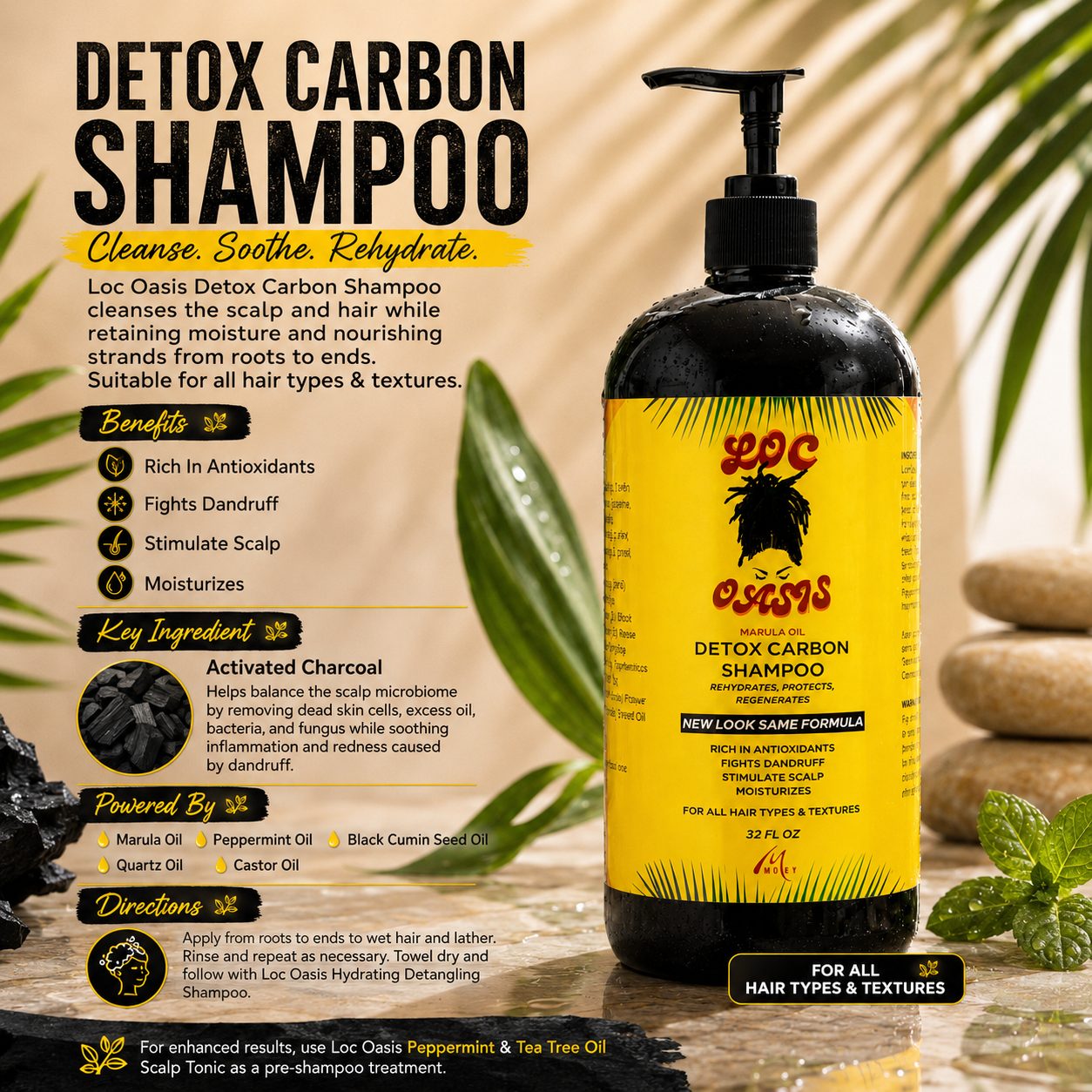 Detox Carbon Shampoo 32oz - Image 2