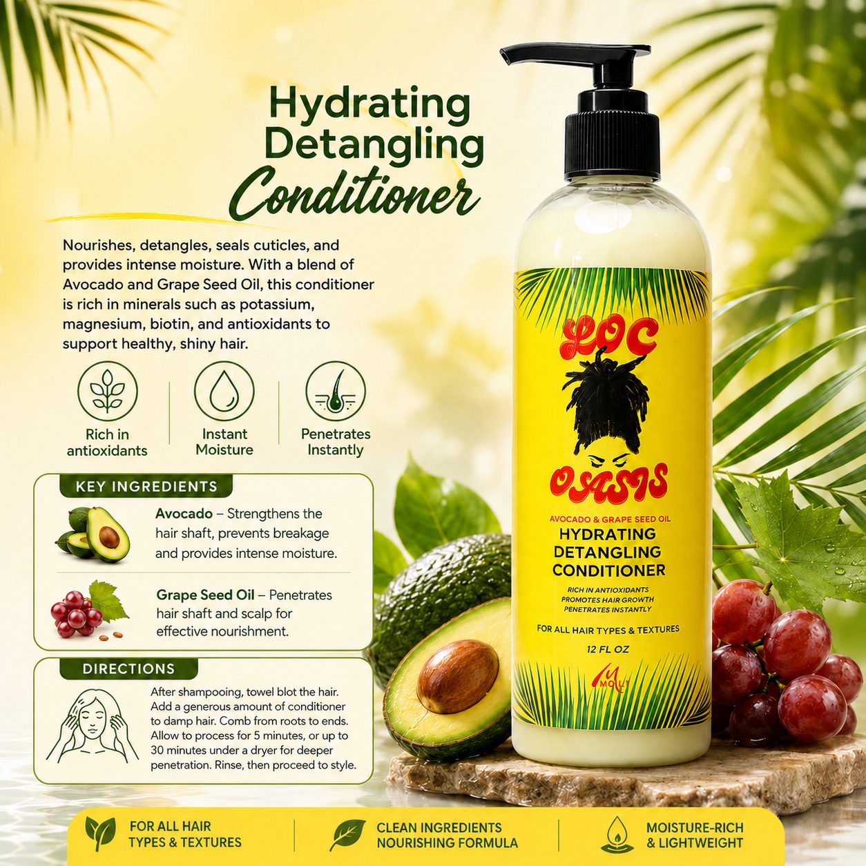 Hydrating Detangling Conditioner 12oz - Image 2