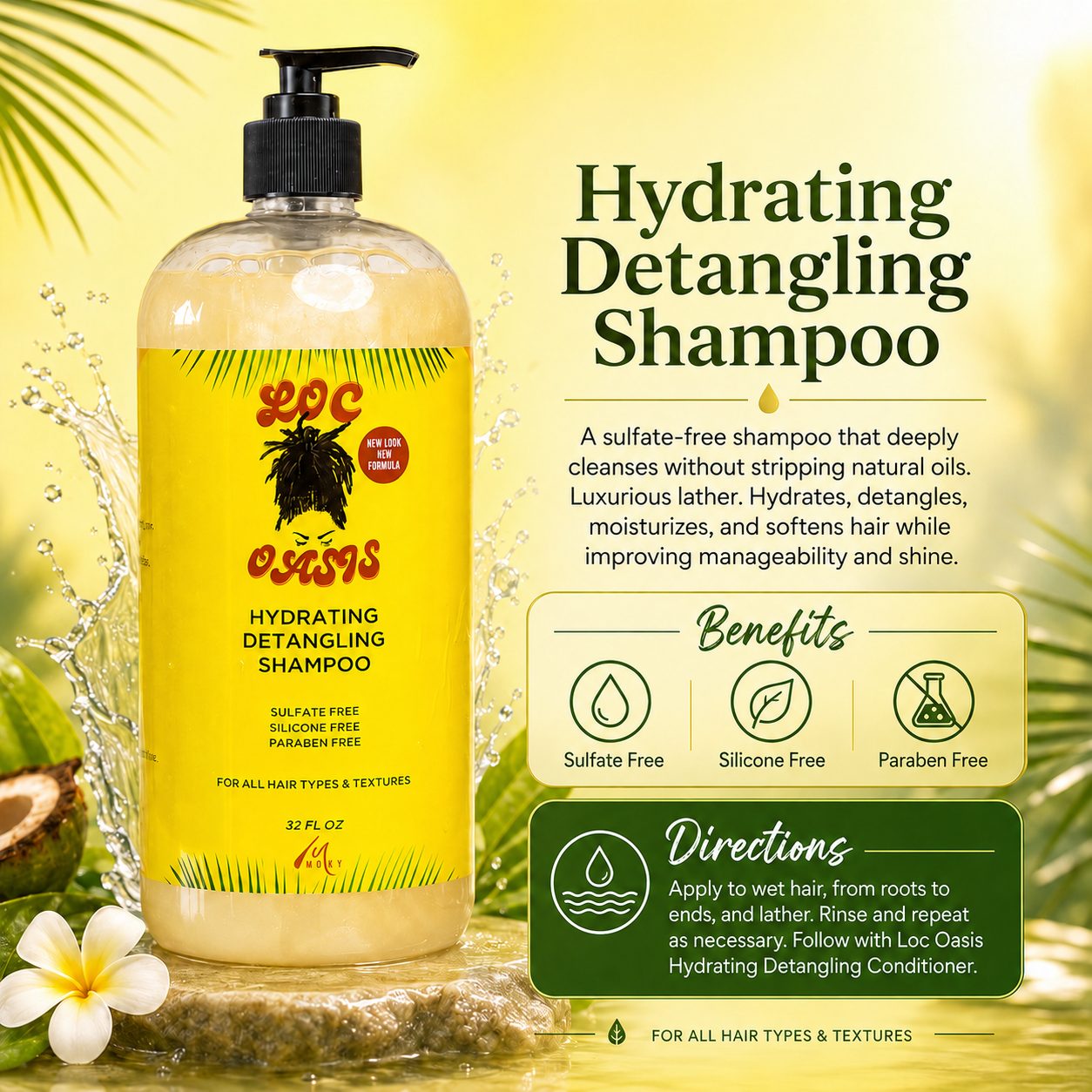 Hydrating Detangling Shampoo 32oz - Image 2
