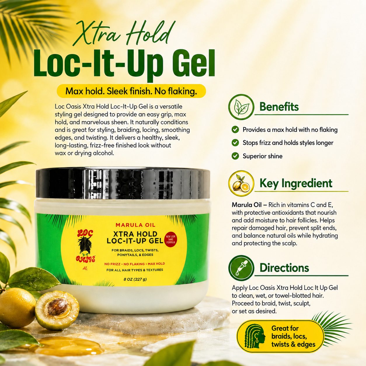 Xtra Hold Loc It Up Gel 8oz - Image 2