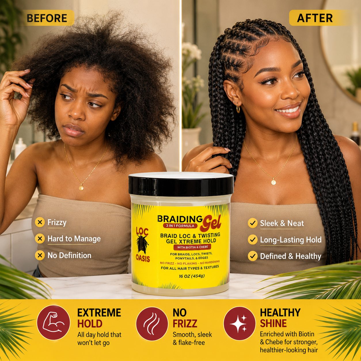 Braid Loc & Twisting Gel 16oz -