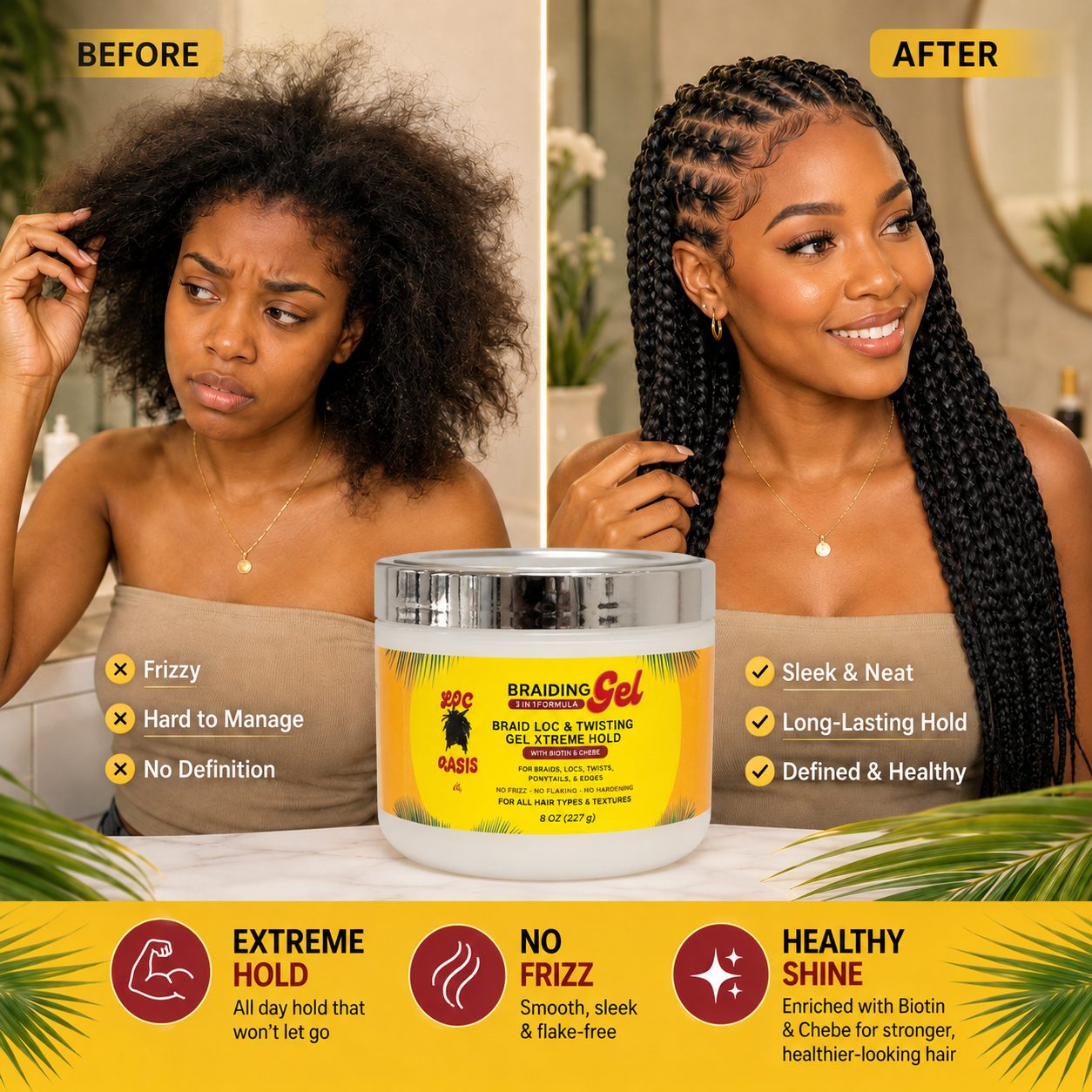 Braid Loc & Twisting Gel 8oz -